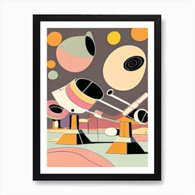 Telescope Array Musted Pastels Space Art Print