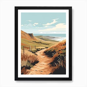 South West Coast Path England 2 Hiking Trail Landscape Art Print