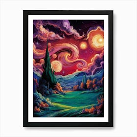 Starry Night Sky 2 Art Print