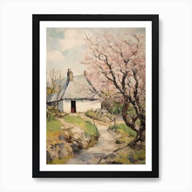 Small Cottage Countryside Farmhouse Painting 6 Art Print