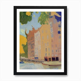 Amsterdam River Bank Art Print