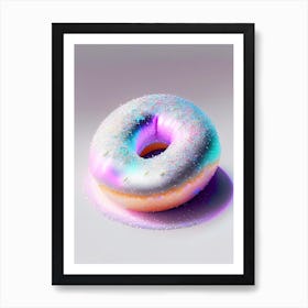 Powdered Sugar Donut Holographic 2 Art Print