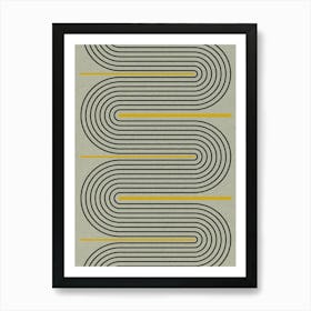 Mid Century Curves Balance Art Print