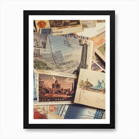 Postage Stamps 4 Art Print