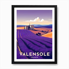 Valensole France Retro Travel Art Print