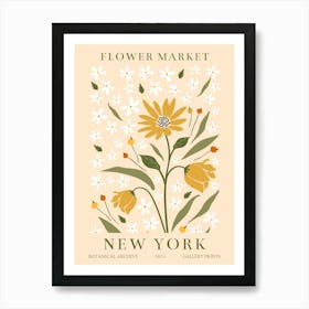 New York Flower Market Art Print