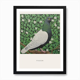 Ohara Koson Inspired Bird Painting Pigeon 6 Poster Art Print