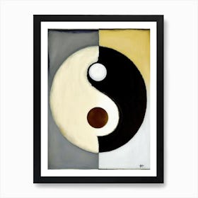 Yin Yang 1, Symbol Abstract Painting Art Print