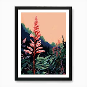 Boho Wildflower Painting Black Cohosh Actaea 2 Art Print