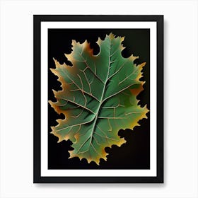 Oak Leaf Vibrant Inspired 1 Art Print