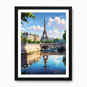 Eiffel Tower In Paris 1 Art Print