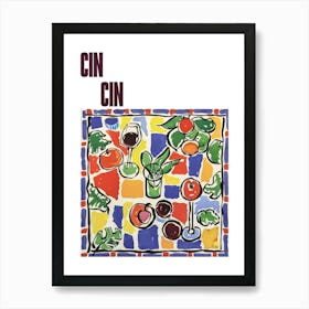 Cin Cin Poster Summer Wine Matisse Style 10 Art Print