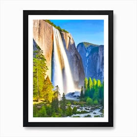Yosemite Falls, United States Majestic, Beautiful & Classic (3) Art Print