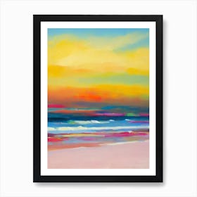 St Kilda Beach, Australia Bright Abstract Art Print