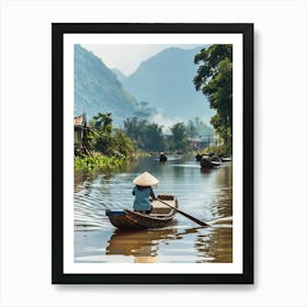 Boat On A River 4 Art Print