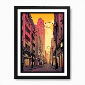 Istiklal Avenue Modern Pixel Art 4 Art Print