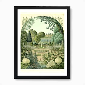 Tuileries Garden, 1, France Vintage Botanical Art Print