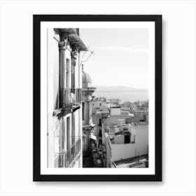 Cagliari, Italy, Black And White Photography 3 Art Print