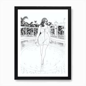 Body Positivity Line Drawing 5 Art Print