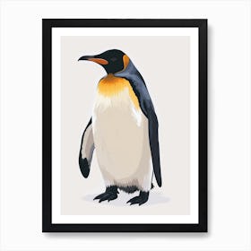 Emperor Penguin Grytviken Minimalist Illustration 1 Art Print