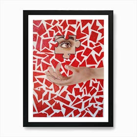 Modern Mosaic / Red / 30x40cm Poster