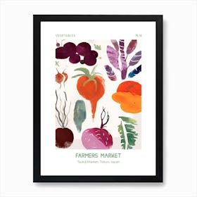 Beetroot Vegetables Farmers Market 4 Tsukiji Market, Tokyo, Japan Art Print