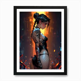 Tattooed Woman Art Print