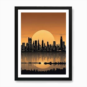 Urban Skyline Art Print (2) Art Print