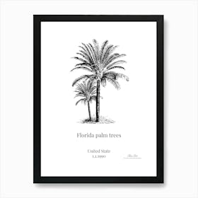 Florida Palm Trees 9 Art Print