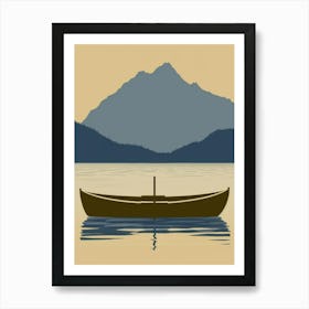 Canoe On The Lake Art Print