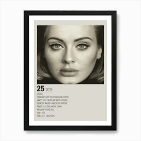 Na Adele 25 Posters Art Decor 2 Art Print