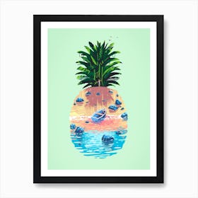 Pineapple Island Art Print