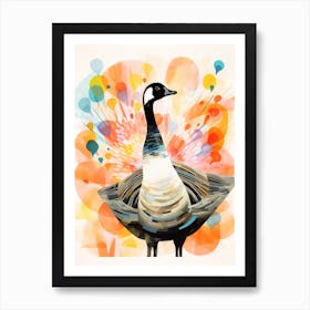 Bird Painting Collage Canada Goose 3 Art Print