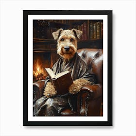 Classy Airedale At The Bar 13 Art Print