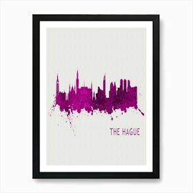 The Hague Netherlands City Purple Art Print