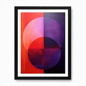 Bauhaus Nebula: Purple Celestial Allegory Art Print