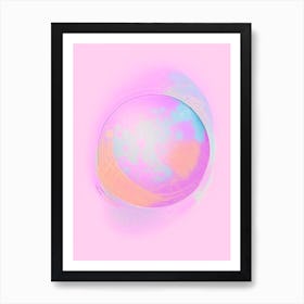 Satellite Orbit Gouache Space Art Print