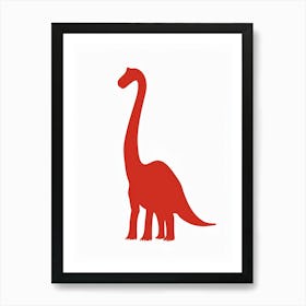 Red Brachiosaurus Dinosaur 2 Poster