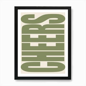 Cheers - Green Art Print