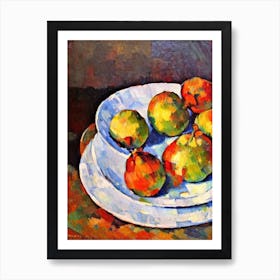 Water Chestnuts 3 Cezanne Style vegetable Art Print
