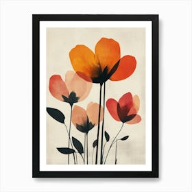 Orange Poppies 5 Art Print