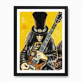 Guitarist Rock N Roll Art Print