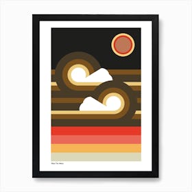 Ride The Wave Sunset 1 Art Print