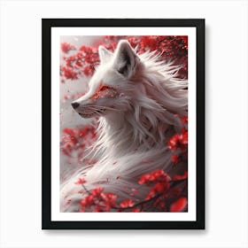 Beautiful Fantasy White Fox 11 Art Print