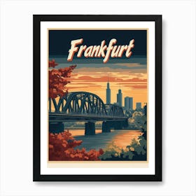 Aihrgdesign A Mid Century Modern Travel Poster For Frankfurt 3 Poster