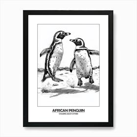 Penguins Chasing Eachother 1 Art Print