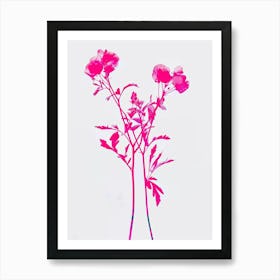 Hot Pink Statice 2 Art Print