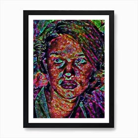 Abstract Portrait of a Woman Psychedelic Art Art Print