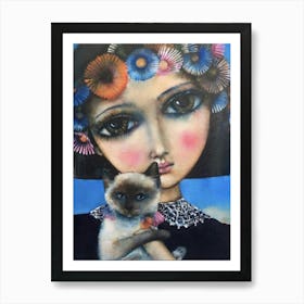 The Siamese Kitten Art Print