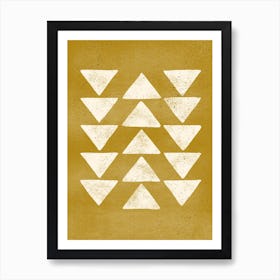 Flying Geese Ochre Art Print